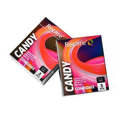 Презервативы Holographic Recare Delay Candy Condoms 3 шт, пролонгирующий эффект, конфетный аромат SX3330 фото