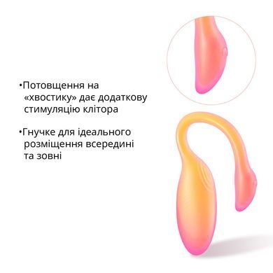 Смарт-віброяйце Magic Motion Flamingo Max Orange 2 в 1: віброяйце та тренажер Кегеля, 10 режимів SX2193 фото