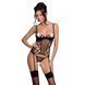 Корсет с подвязками, стринги Passion LOVELIA CORSET S/M, black SO4766 фото 1